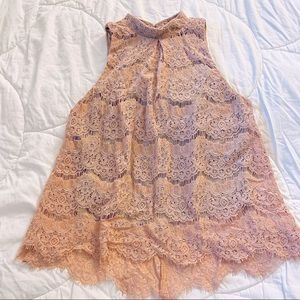 Love Fire - Pink Lacey Top